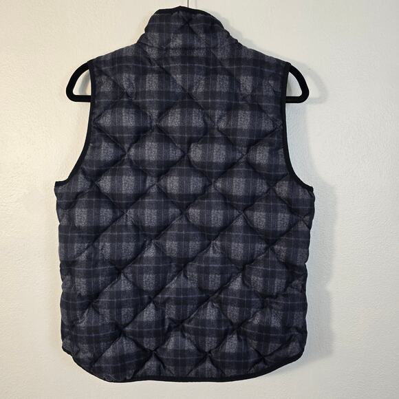 J Crew Quilted Down Puffer Vest Women's M Gray Black Plaid Gorpcore Outdoorcore - Picture 2 of 11